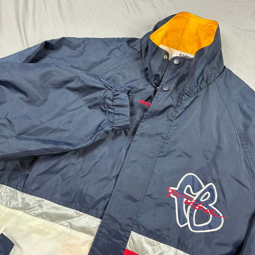 FUBU Windbreaker Mens XXL Navy Red White Colorblock VTG 90s Streetwear USA